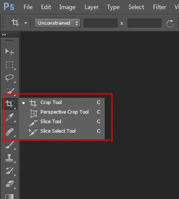 Tools in Photoshop 3 crop tool | perspective crop tool | slice tool | slice select tool