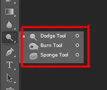 Tools in Photoshop 10 dodge tool | burn tool | sponge tool