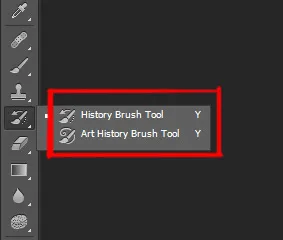 Tools in Photoshop 6 history brush tool | art history brush tool