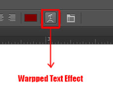 Warp text effect in photoshop