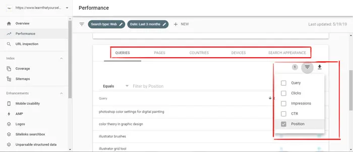 How to rank higher in Search Results 5 search console screenshot