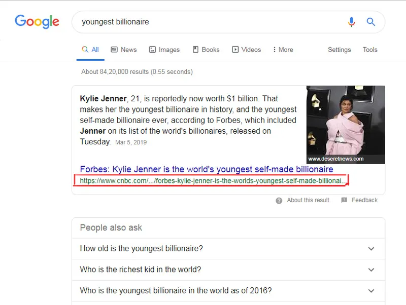 How To Increase Website Authority 1 search result screenshot