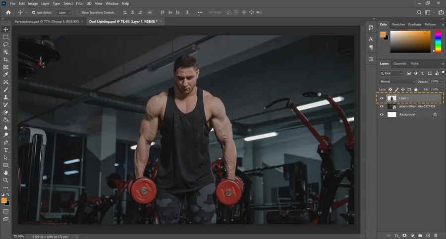 Dual light effect 20 duplicate layer