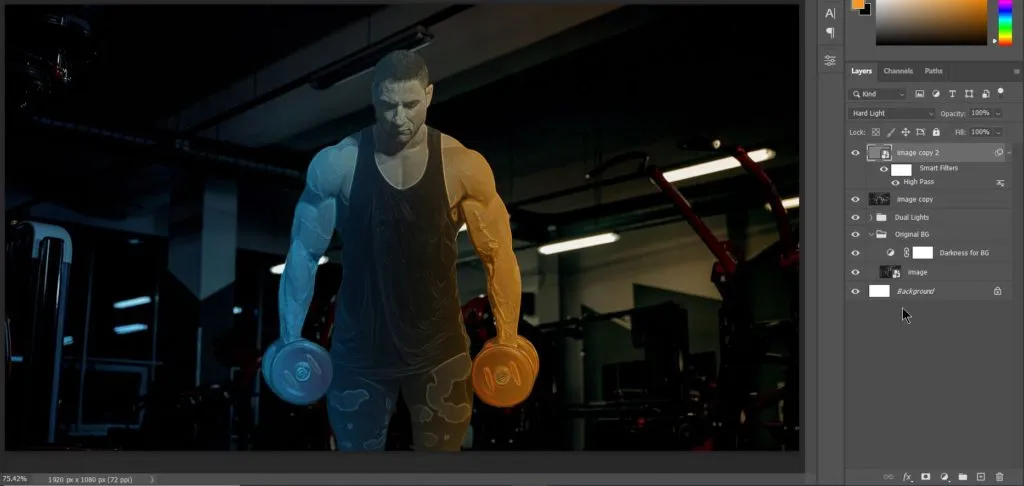 Dual light effect 58 work in progress for dual light effect in photoshop