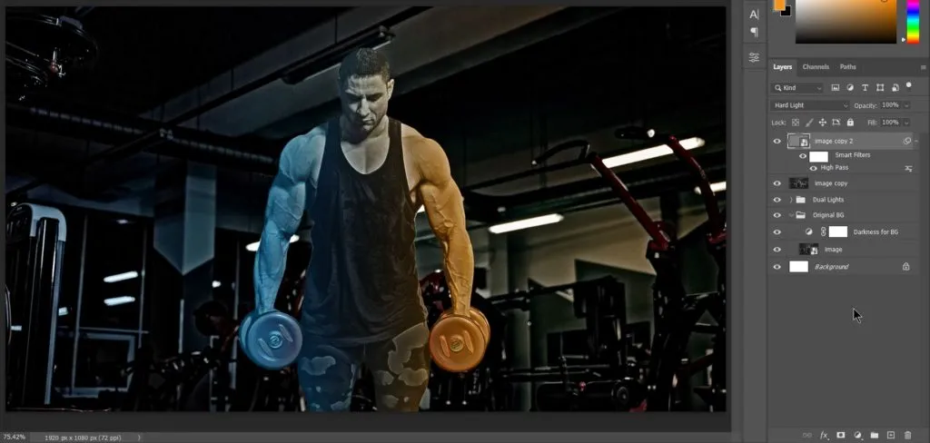 Dual light effect 59 work in progress for dual light effect in photoshop