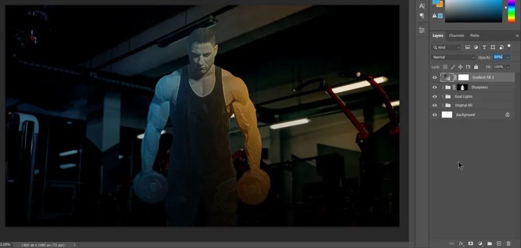 Dual light effect 64 work in progress for dual light effect in photoshop