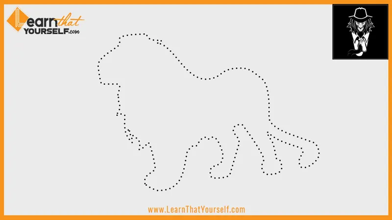 Elements of Design 2 points forming an outline of a lion