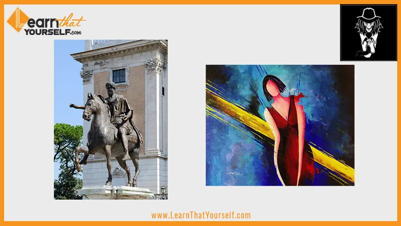 Elements of Design 28 A Statue & a painting