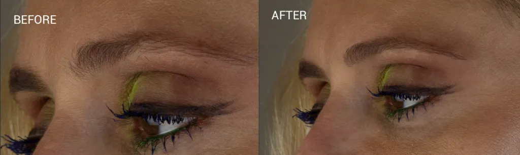 Retouching - How To Do It Professionally 5 before and after shaping eyebrows in photoshop