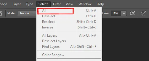 Select menu in photoshop 1 all option under select menu in photoshop