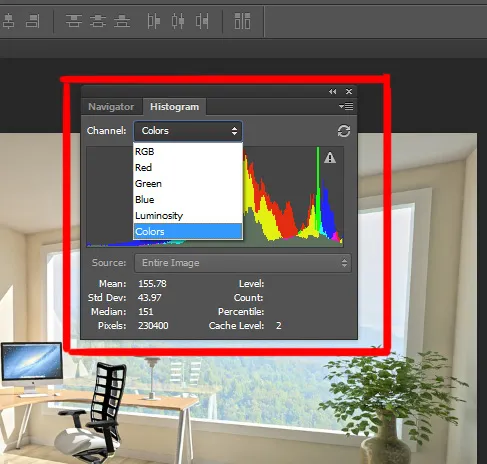 Window menu in Photoshop 10 Histogram panel in photoshop