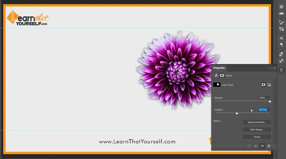 Feather in Photoshop 12 adding feather in properties panel in photoshop