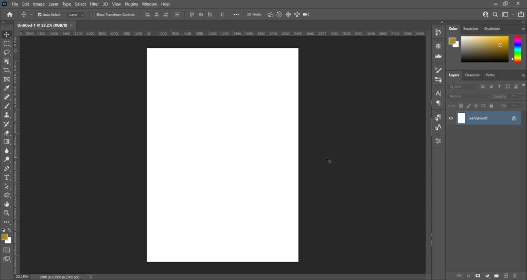 new document in photoshop without artboards