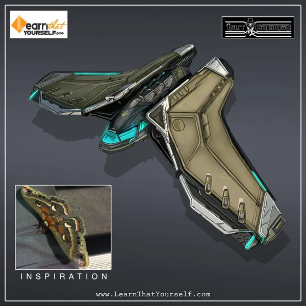 Principles of Design 2 example of symmetrical balance in a butterfly inspired spacecraft