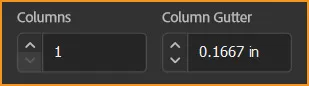Create a Document in InDesign 33 Columns & Column Gutter values in new document dialog box in InDesign