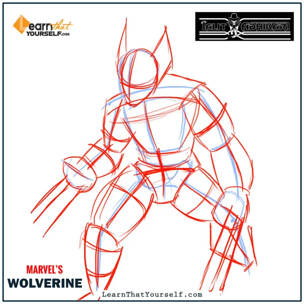 Wolverine 2 wolverine digital painting work in progress - 2