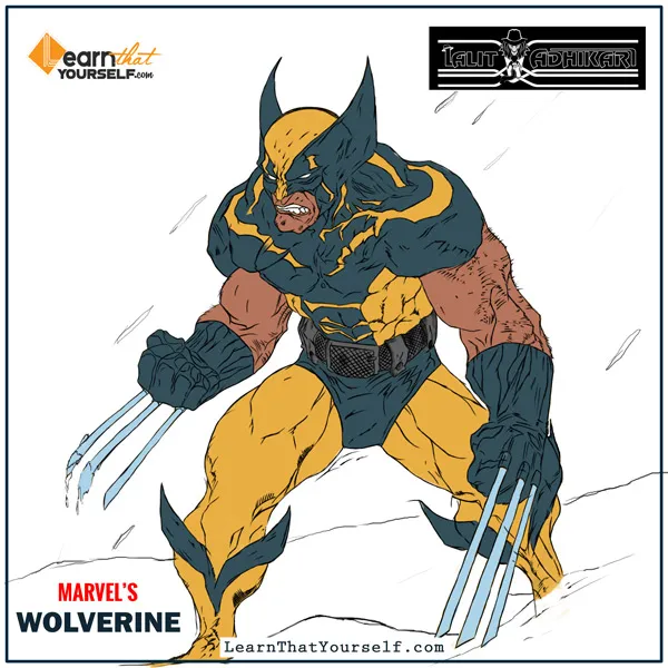 Wolverine 4 wolverine digital painting work in progress - 4