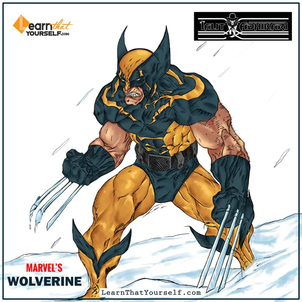 Wolverine 5 wolverine digital painting work in progress - 5
