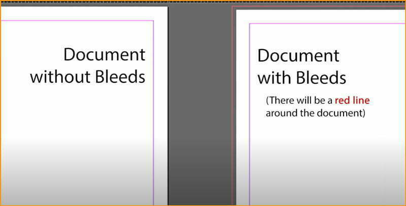Documents with and without Bleed in InDesign