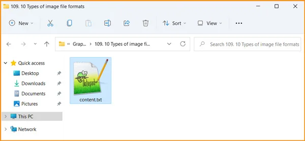 Types of Image File Formats 1 File name with file extension