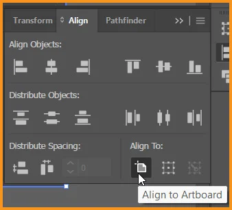 How to Create Metallic effect in Illustrator 1 Align to Artboard