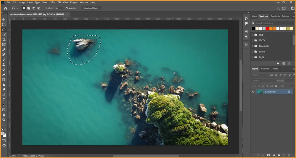 Fill in Photoshop 3 Image opened in Photoshop
