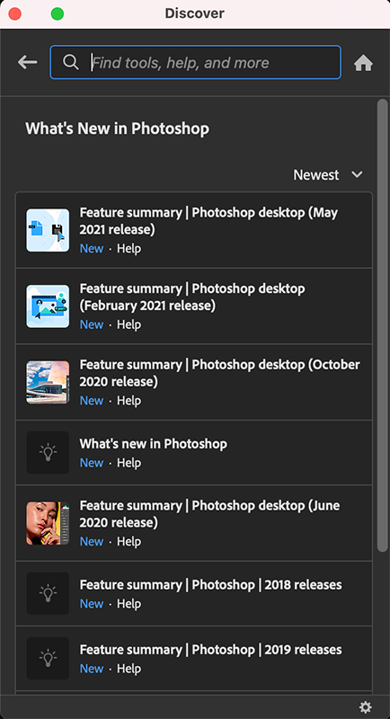 Search in Photoshop