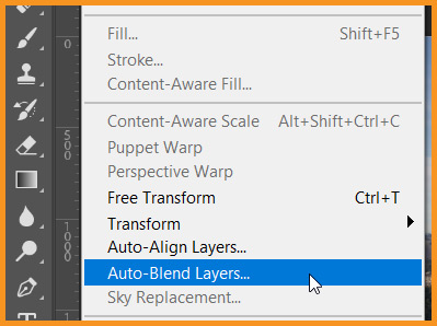 Auto-Align Layers in photoshop