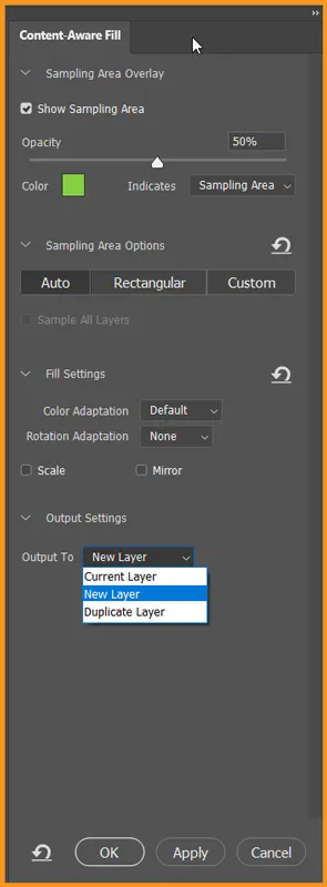 Content Aware Fill in Photoshop 5 Content-Aware Fill Panel in Photoshop