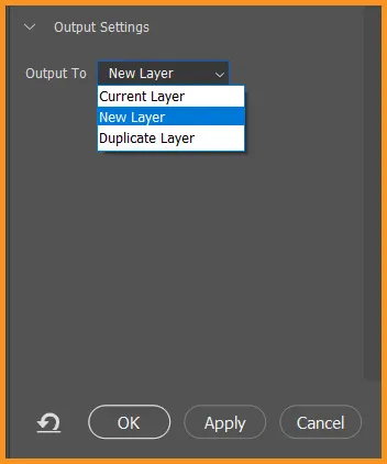 Content Aware Fill in Photoshop 10 Output Settings in Content-Aware Fill Panel