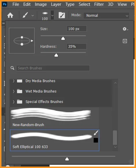 Define Brush Preset in Photoshop 17 New Preset Brush in Brush Preset Picker in photoshop