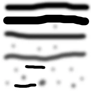 Define Brush Preset in Photoshop 6 Random lines and dots painted in Photoshop to define brush preset