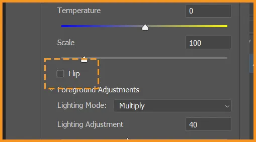 Sky Replacement in Photoshop 6 Flip option in Sky Replacement dialog box