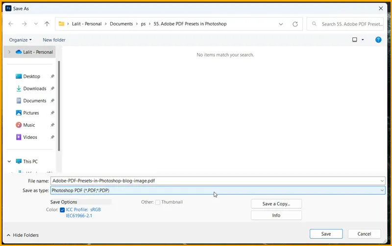 Adobe PDF Presets in Photoshop 5 Photoshop PDF format