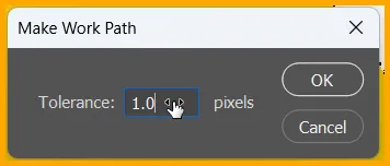 Define Custom Shape in Photoshop 10 Make Work Path from selection dialog box in photoshop