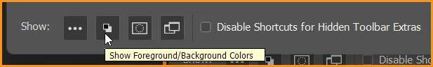Foreground/ Background Colors visibility icon